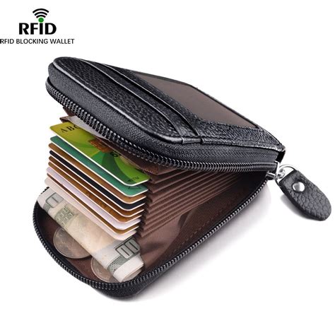 rfid leather card holder|rfid card holder for men.